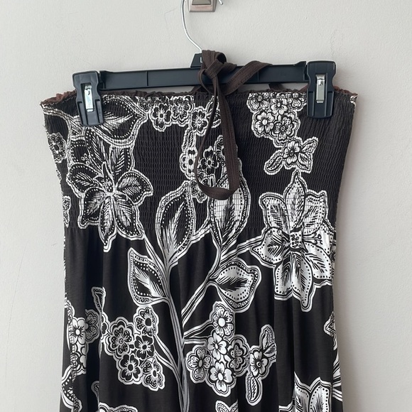 L.O.G.G. Hawaiian print sleeveless dress maxi length women size medium - Picture 7 of 9